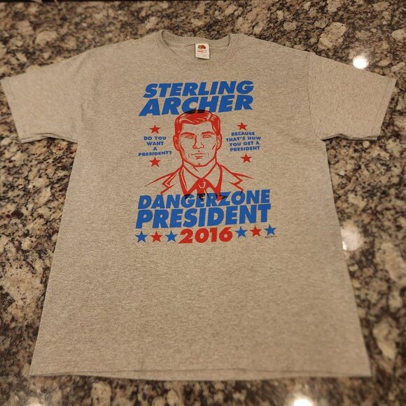 Sterling Archer for President T Shirt Mens L Cartoon FX Pop Culture 2016 NWOT - Picture 1 of 5